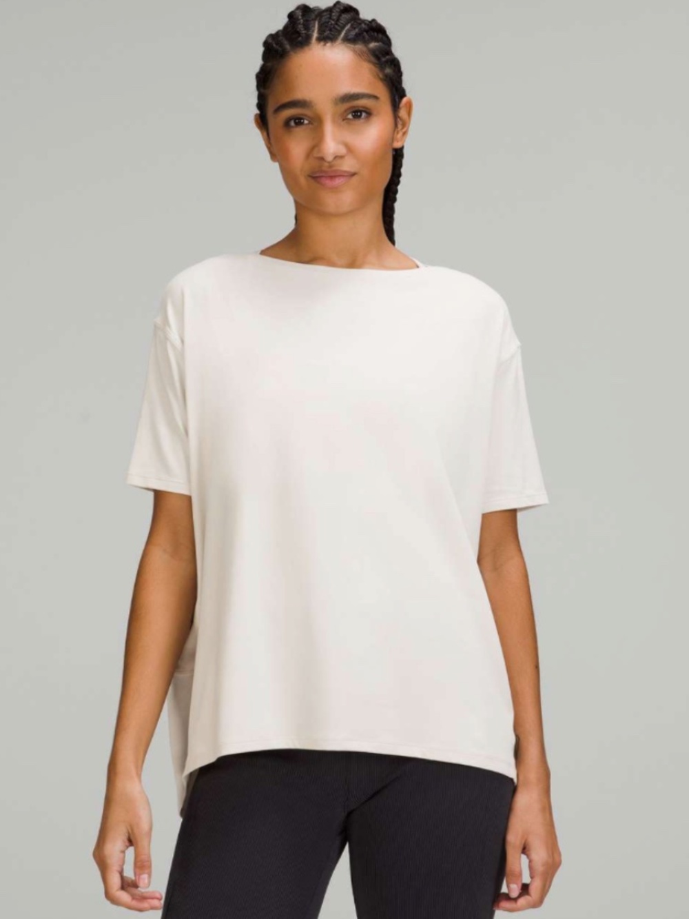 Lululemon Back in Action Short Sleeve T-Shirt *Nulu White Opal NWT Size 10